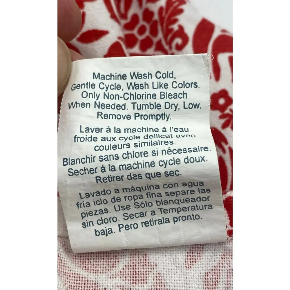 Kay Dee Designs Red & White Damask Floral Cotton Tea Towel 25